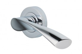 Door Handles Vision Designer Lyra Lever on Round Rose Polished Chrome 5203 19.31